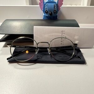 Saint Laurent Men's Glasses in Black and Silver SL 848-J